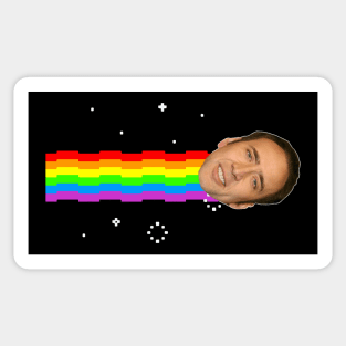 Nicolas Cage Nyan Cat Meme Sticker